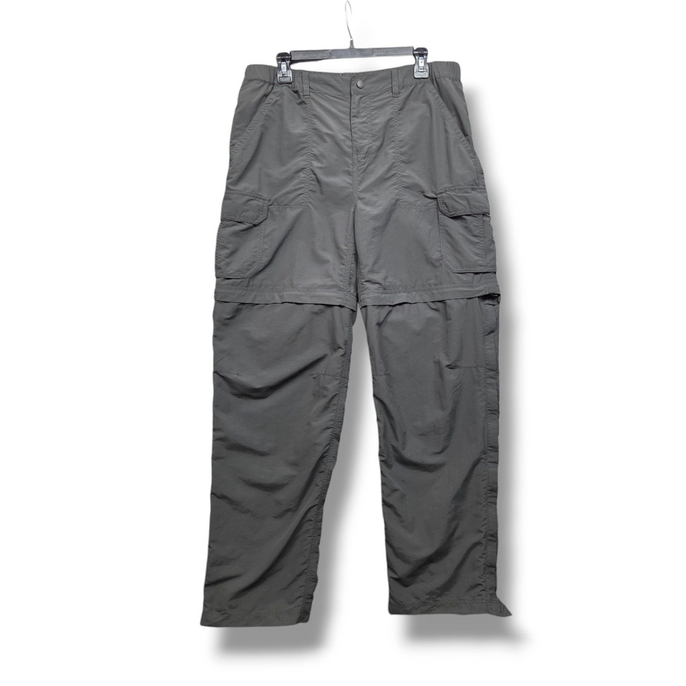 REI Sahara Convertible Pants Womens 12 Cargo DWR UPF Hiking Gray